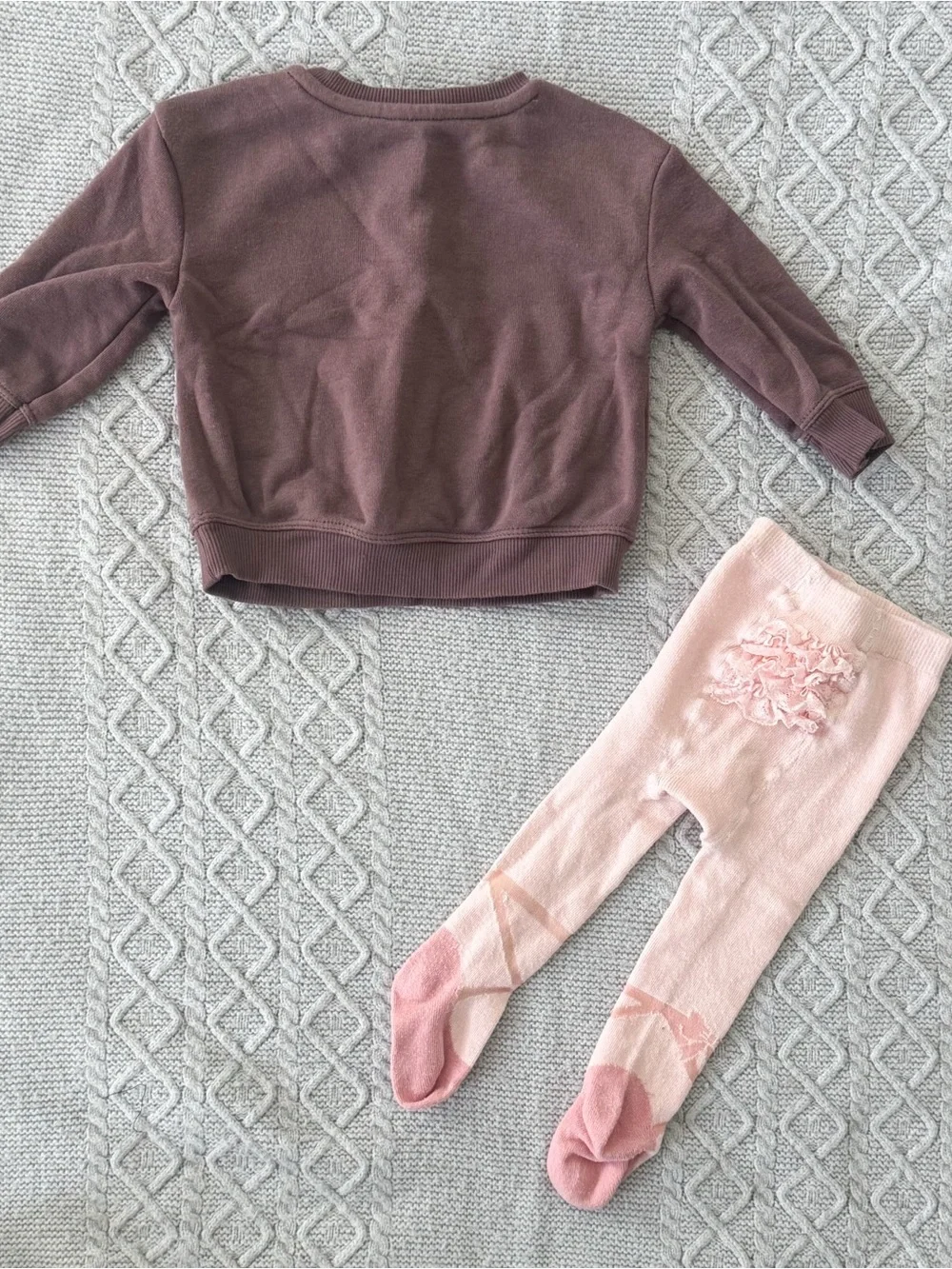 Little Co. PL Baby Girl Sugar Plum Cozy Sweatshirt Pants Set Ballet Pink 3M